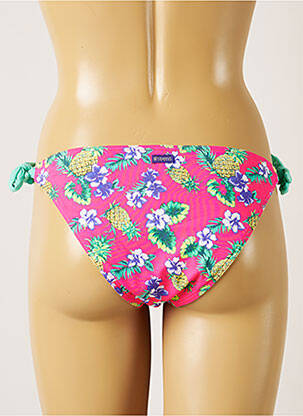 Chiloți de baie imprimeu tie and dye bikini roz BANANA MOON femeie