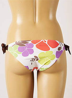 Chiloți de baie imprimeu floral bikini alb BANANA MOON femeie