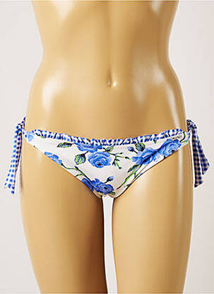 Chiloți de baie imprimeu floral bikini alb BANANA MOON femeie