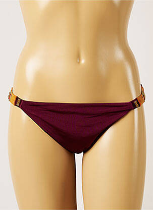 Chiloți de baie efect material satinat bikini violet BANANA MOON femeie