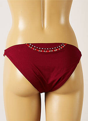 Chiloți de baie efect material satinat bikini roșu BANANA MOON femeie