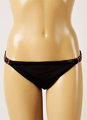 Chiloți de baie efect material satinat bikini negru BANANA MOON femeie