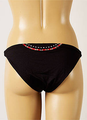Chiloți de baie efect material satinat bikini negru BANANA MOON femeie