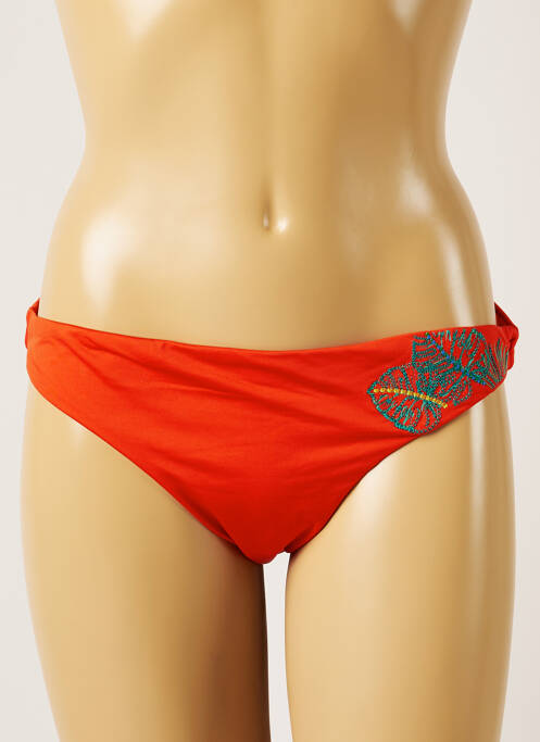 Chiloți de baie efect material satinat chiloți portocaliu BANANA MOON femme