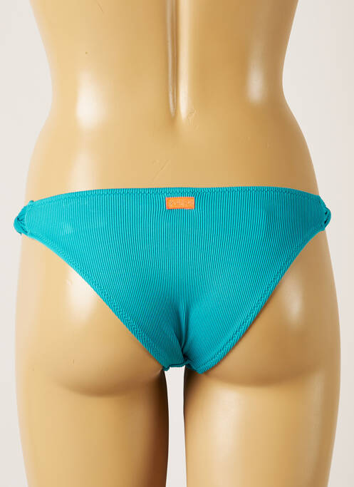 Chiloți de baie efect material satinat chiloți albastru BANANA MOON femme
