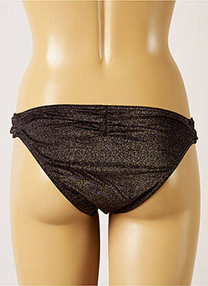 Chiloți de baie efect material satinat bikini negru BANANA MOON femeie