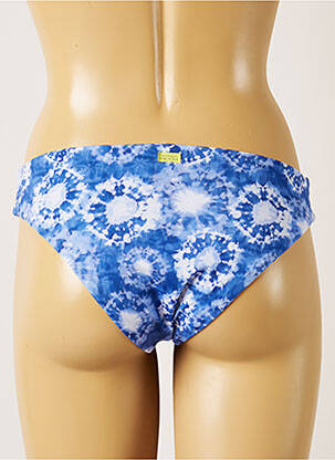 Chiloți de baie efect material satinat bikini albastru BANANA MOON femeie