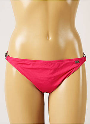 Chiloți de baie efect material satinat bikini roz BANANA MOON femeie