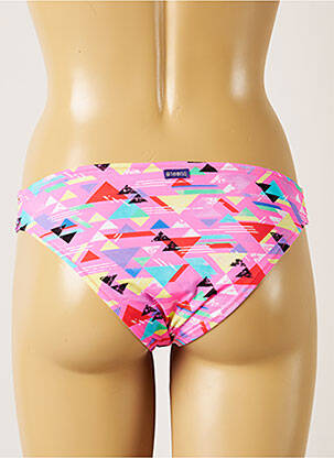Chiloți de baie efect material satinat bikini roz BANANA MOON femeie
