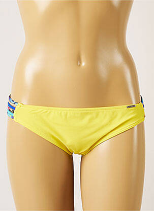 Chiloți de baie efect material satinat bikini galben BANANA MOON femeie