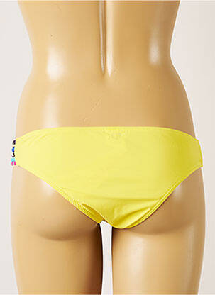 Chiloți de baie efect material satinat bikini galben BANANA MOON femeie
