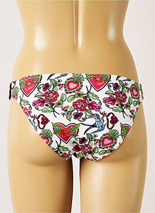 Chiloți de baie imprimeu floral bikini alb BANANA MOON femeie