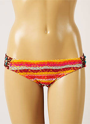 Chiloți de baie efect material satinat bikini portocalie BANANA MOON femeie