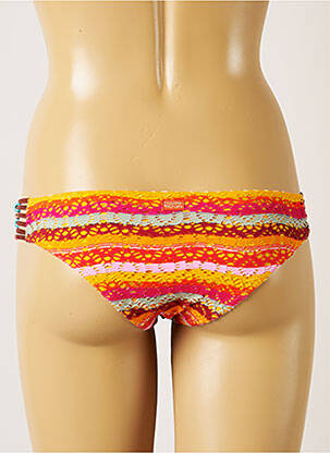 Chiloți de baie efect material satinat bikini portocalie BANANA MOON femeie