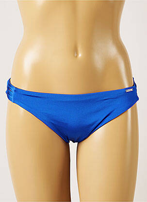 Chiloți de baie efect material satinat bikini albastru BANANA MOON femeie