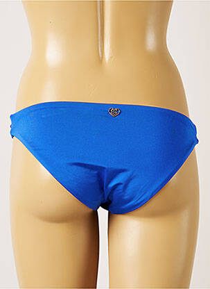 Chiloți de baie efect material satinat bikini albastru BANANA MOON femeie