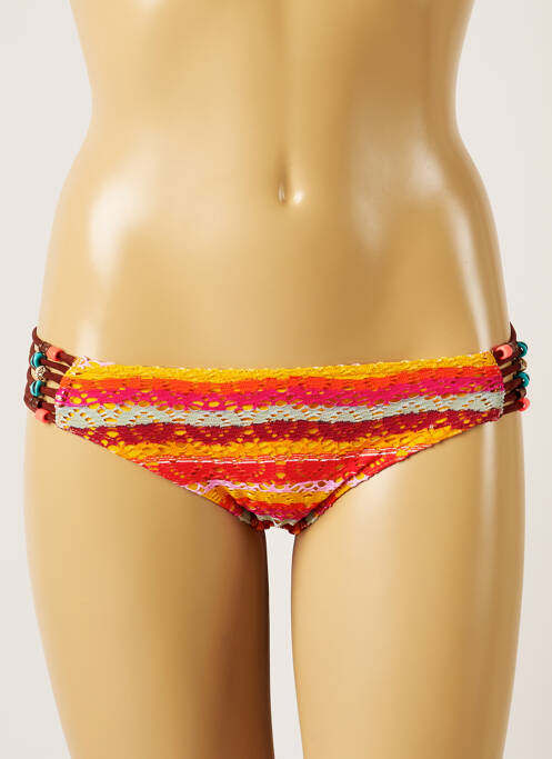 Chiloți de baie imprimeu dungi bikini portocaliu BANANA MOON femme