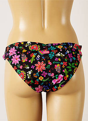 Chiloți de baie imprimeu floral bikini negru BANANA MOON femeie