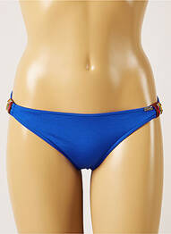 Chiloți de baie efect material satinat bikini albastru BANANA MOON femme