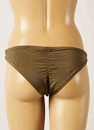 Chiloți de baie efect material satinat bikini verde BANANA MOON femeie