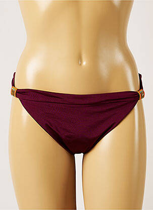 Chiloți de baie efect material satinat bikini violet BANANA MOON femeie