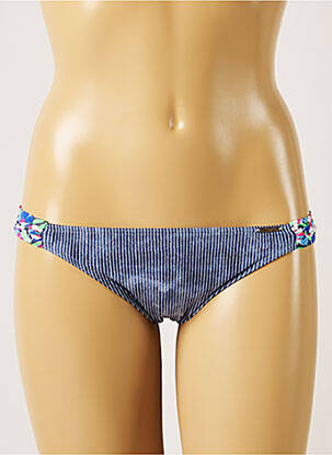 Chiloți de baie efect material satinat bikini albastru BANANA MOON femeie