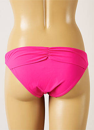 Chiloți de baie efect material satinat bikini roz BANANA MOON femeie