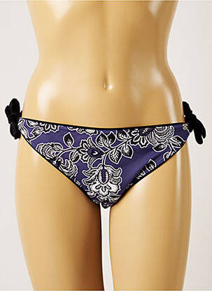 Chiloți de baie imprimeu floral bikini albastru BANANA MOON femeie
