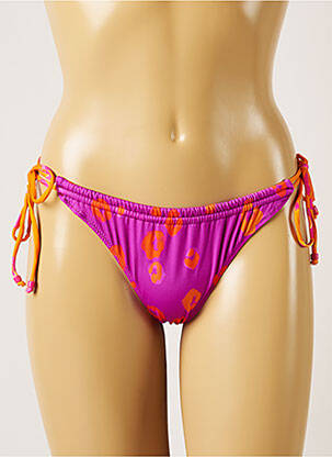 Chiloți de baie efect material satinat bikini violet BANANA MOON femeie