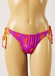 Chiloți de baie efect material satinat bikini violet BANANA MOON femeie