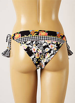 Chiloți de baie imprimeu floral bikini negru BANANA MOON femeie