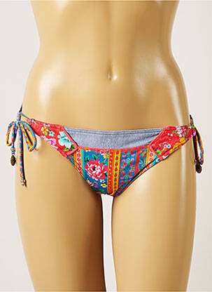 Chiloți de baie imprimeu floral bikini roșu BANANA MOON femeie