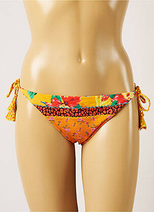 Chiloți de baie imprimeu floral bikini portocalie BANANA MOON femeie