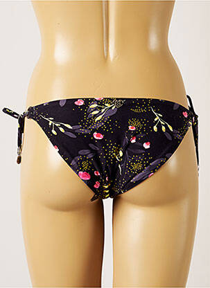 Chiloți de baie imprimeu floral bikini negru BANANA MOON femeie
