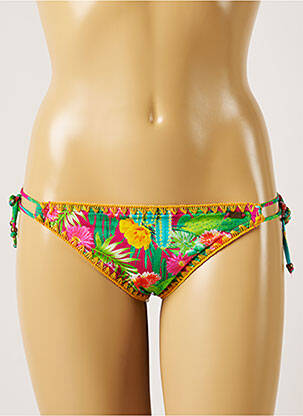 Chiloți de baie imprimeu tie and dye bikini roz BANANA MOON femeie