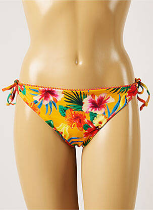 Chiloți de baie imprimeu tie and dye bikini portocalie BANANA MOON femeie