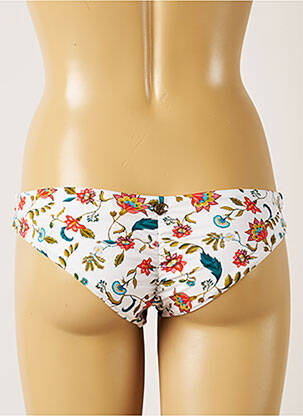 Chiloți de baie imprimeu floral bikini alb BANANA MOON femeie