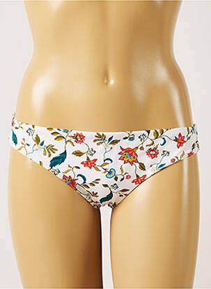 Chiloți de baie imprimeu floral bikini alb BANANA MOON femeie