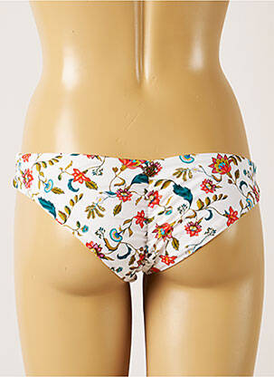 Chiloți de baie imprimeu floral bikini alb BANANA MOON femeie