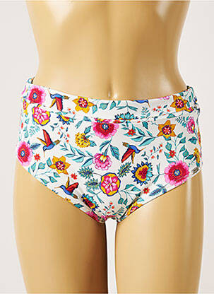 Chiloți de baie imprimeu floral bikini alb BANANA MOON femeie