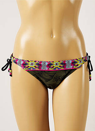 Chiloți de baie imprimeu tie and dye bikini verde BANANA MOON femeie