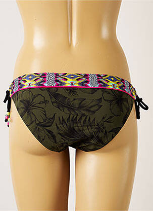 Chiloți de baie imprimeu tie and dye bikini verde BANANA MOON femeie