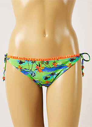 Chiloți de baie imprimeu tie and dye bikini verde BANANA MOON femeie