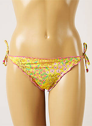 Chiloți de baie imprimeu floral bikini galben BANANA MOON femeie