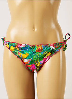 Chiloți de baie imprimeu tie and dye bikini roz BANANA MOON femeie