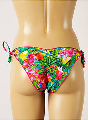 Chiloți de baie imprimeu tie and dye bikini roz BANANA MOON femeie