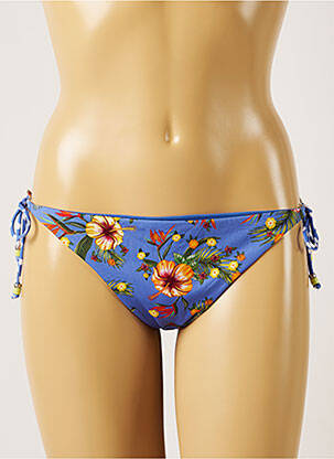 Chiloți de baie imprimeu floral bikini albastru BANANA MOON femeie