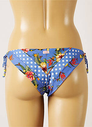 Chiloți de baie imprimeu floral bikini albastru BANANA MOON femeie