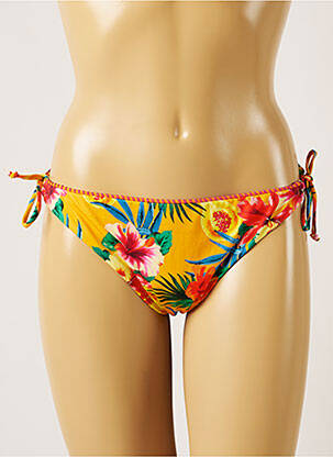 Chiloți de baie imprimeu floral bikini galben BANANA MOON femeie