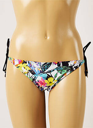 Chiloți de baie imprimeu floral bikini alb BANANA MOON femeie